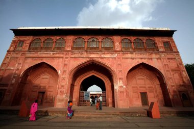 UNESCO World Heritage site the famous Delhi fort also known as Lal Qila  or Red Fort constructed in (1638-1648) used as palace by Mughal emperor Shah Jahan ; Delhi ; India clipart