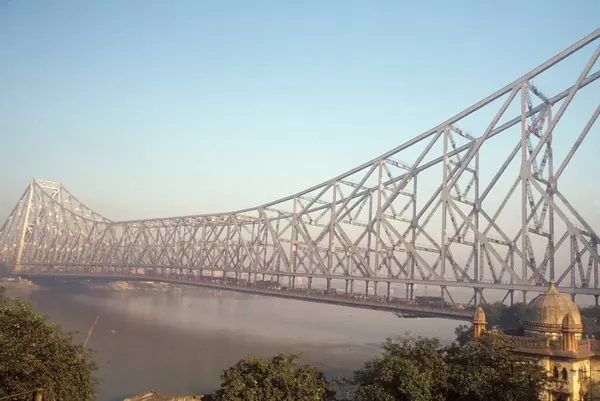 stock image Howrah Bridge , Calcutta , West Bengal , India