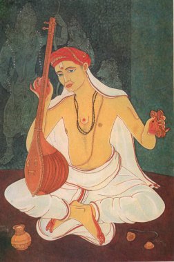 Hindu inancı, hinduizm, sanat, himalaya akademi sanatı, müzik, müzisyen, bhajan, vaishnava, sitar, semboller, tapınak, arjuna, hanuman, adanmışlık, sanatçı S. Rajam