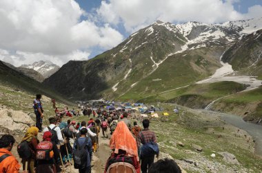Pilgrim, amarnath yatra, jammu Kashmir, Hindistan, Asya