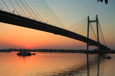 Vidyasagar setu Hooghly Nehri Kolkata, Batı Bengal, Hindistan, Asya