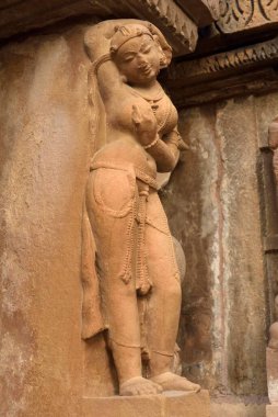 Surasundari Heykeli Lakshmana Tapınağı, Khajuraho, Madhya Pradesh, Hindistan, Asya