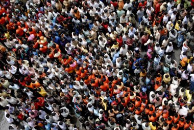 Kalabalık Dahi kala festivali, Dadar, Mumbai Bombay, Maharashtra, Hindistan 
