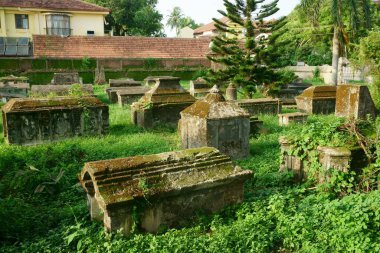 Kochi Kalesi, Koçin, Kochi, Kerala, Hindistan, Asya 'daki Hollanda mezarlığı