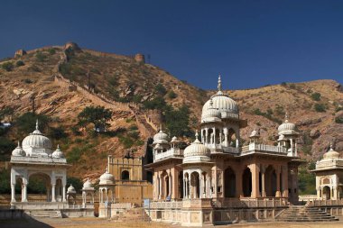 Kraliyet yürüyüşçüsü (Chhatree), Jaipur, Rajasthan, Hindistan 