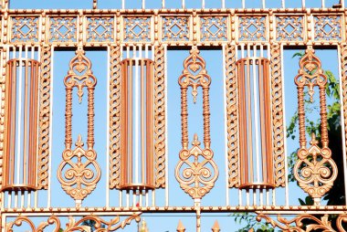 Sanatsal ızgara parmaklığı, Amreli, Gujarat, Hindistan 