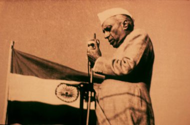 Pandit Jawaharlal Nehru, klasik fotoğraf.