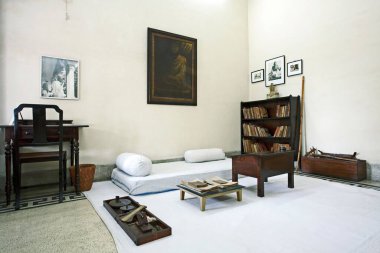 Anand Bhawan, Uttar Pradesh, Hindistan, Asya 'da Mahatma Gandhi tarafından kullanılan oda 