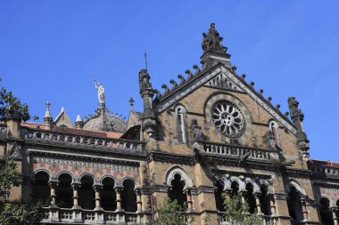 Chhatrapati Shivaji Terminus (eski Victoria Terminus) 1878 ve 1888 Hint Tren İstasyonu; Bombay Mumbai; Maharashtra; Hindistan UNESCO Dünya Mirası