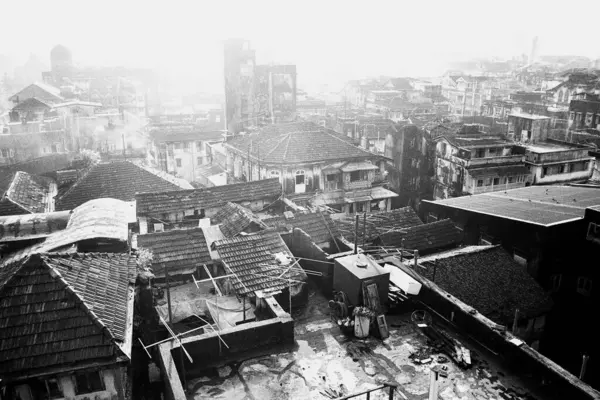 stock image Roof tops of old buildings Mumbai Maharashtra India Asia 1983