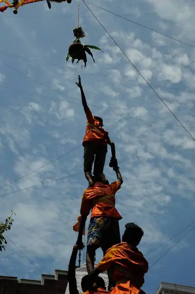 stock image janmashtami festival, mumbai, maharashtra, India, Asia 