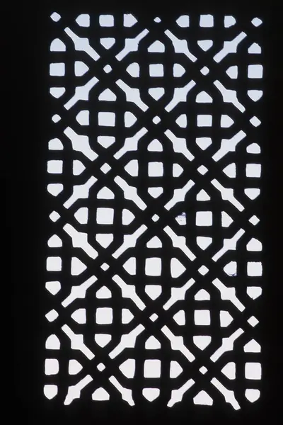 stock image Stone carved window, Badi Mahal, City Palace, Udaipur, Rajasthan, India, Asia 