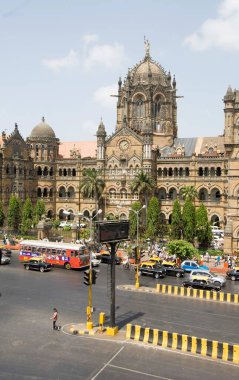 CST Chhatrapati Shivaji Terminus, Bombay şimdi Mumbai, Maharashtra, Hindistan 