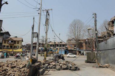 Sokak sahnesi, Srinagar, Jammu Kashmir, Hindistan, Asya 