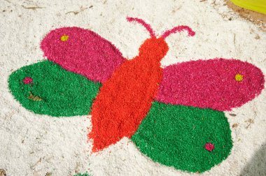 Kelebek Rangoli, Surajkund, Faridabad, Haryana, Hindistan, Asya