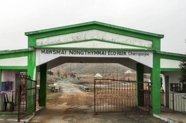 Eko parkının girişi, mawsmai, nongthymmai, cherrapunji, meghalaya, Hindistan, Asya 