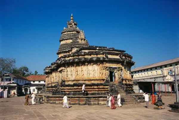 Stock image Vidyasankara temple in Sringeri, Karnataka, India 