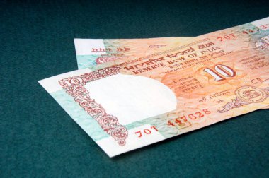 Hindistan para birimi kavramı. 10 rupi.
