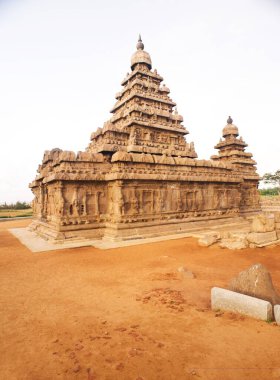 Sahil tapınağı, Mahabalipuram Mamallapuram, Tamil Nadu, Hindistan