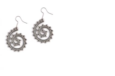 Güzel Doğu Gümüş küpeleri (Hint, Arap, Afrikalı, Mısırlı), oksitlenmiş gümüş küpeler, egzotik Asya aksesuarları