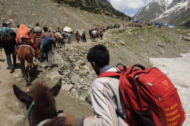 Pilgrim, amarnath yatra, jammu Kashmir, Hindistan, Asya 