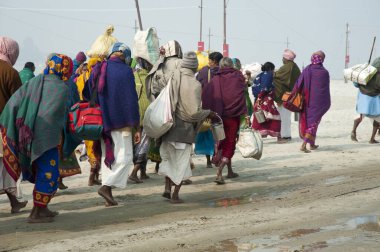 Kumbh Mela Festivali insanları uttar pradesh India 'da 
