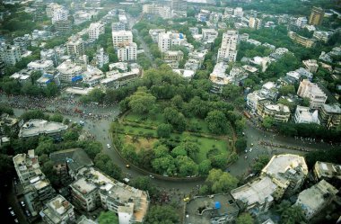Hindistan 'daki matunga mumbai maharashtra bahçesindeki havadan kral dairesi. 