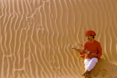 Rajasthani Çölde Rawanhathha, Bikaner, Rajasthan, Hindistan