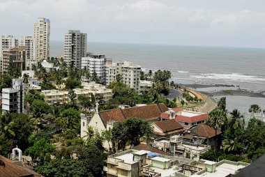 Bandra Band Stand Road, Bombay Mumbai, Maharashtra, Hindistan 'ın gökyüzü manzarası 
