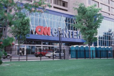Entrance of CNN Centre, Atlanta, Georgia, USA  clipart