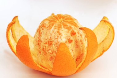 Meyveler, beyaz arkaplanda turuncu 