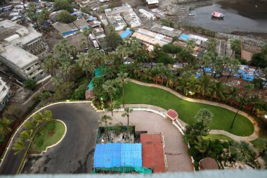 Koşu yolunun havadan görünüşü, Bandra, Bombay Mumbai, Maharashtra, Hindistan 