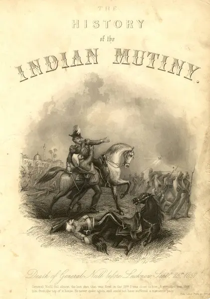 stock image Military and mutiny, death of general Neill before Lucknow, Uttar Pradesh, India 25th September 1875 