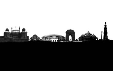 skyline delhi India Asia  clipart