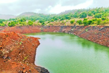 River Kurkundi, Purushwadi, Ahmednagar, Maharashtra, Hindistan, Asya 