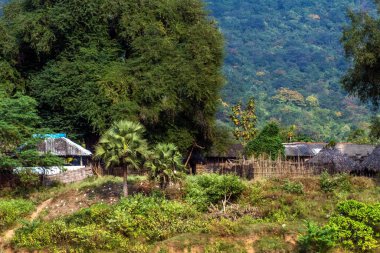Kulübe köyü, Papi Hills turu, Andhra Pradesh, Hindistan, Asya