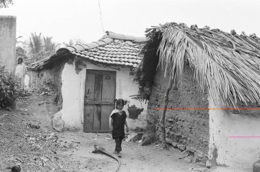 Nanjangud yakınlarındaki Hemmaragala köyündeki kırsal evler Mysore ilçesi, Karnataka, Hindistan 