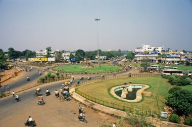 Bhubaneshwar 'ın havadan görünüşü, Orissa, Hindistan 