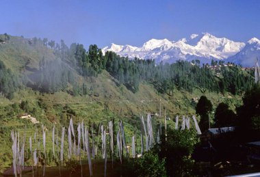 Mount Kanchenjunga Highest in India , Darjeeling , West Bengal , India clipart