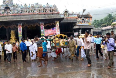 The Karthigai Deepam festival in Arunachaleshwara temple dedicated to lord Shiva Chola Period 9th-13th century in Thiruvannamalai, Tamil Nadu, India  clipart