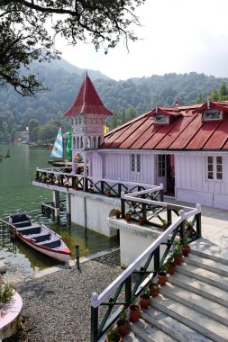 Old house governor boat house, Nainital, Uttaranchal Uttarakhand, India clipart