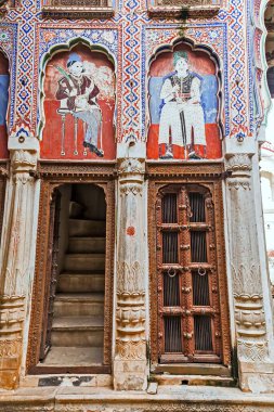 Doors, Morarka Haveli Museum, Nawalgarh, Shekhawati, Rajasthan, India, Asia clipart