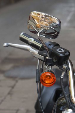 Harley Davidson motosiklet dikiz aynası, Hindistan, Asya 