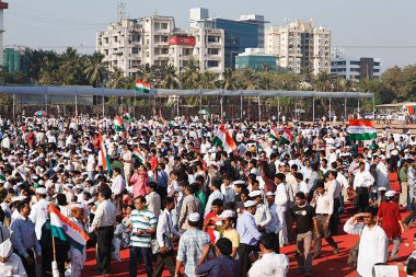 Hint Bayrağı MMRDA Toprakları Bandra Mumbai Maharashtra Hindistan Asya Aralık 2011 