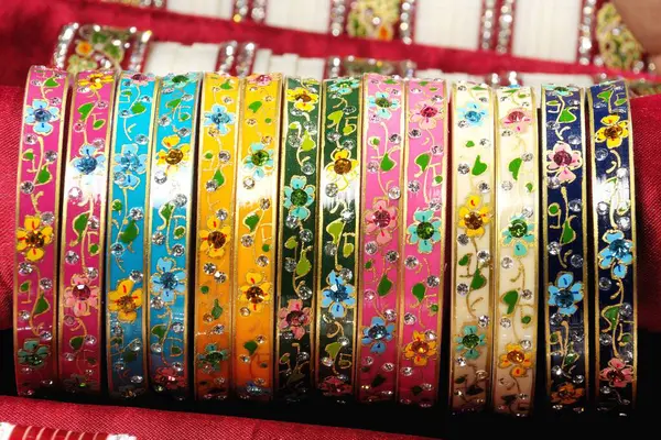 Colorful designer bangles set, India