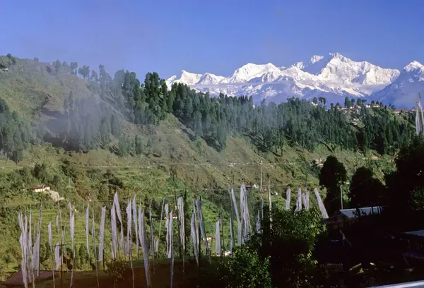 stock image Mount Kanchenjunga Highest in India , Darjeeling , West Bengal , India