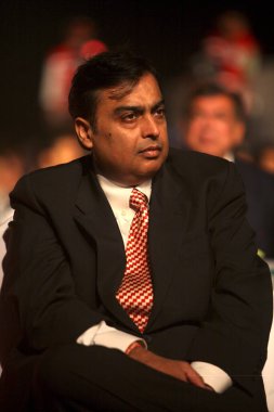 Mukesh Ambani  Chairman and Managing Director of Reliance Industries Limited RIL at CNBC-TV18 Indian Business Leader Award ; Bombay Mumbai ; Maharashtra ; India clipart