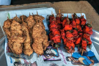 Kebaplar, Chor Bazaar, Mumbai, Maharashtra, Hindistan, Asya 