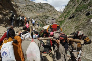 Pilgrim, amarnath yatra, jammu Kashmir, Hindistan, Asya 