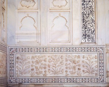 Motif tasarımlar duvar tac mahal, agra, delhi, hindistan, asya